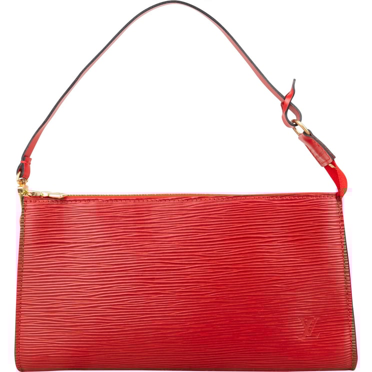 Louis Vuitton Louis Vuitton Red Epi Leather Pochette Accessoires Handbag