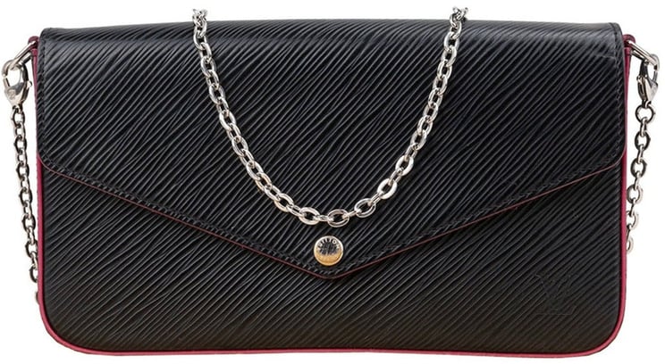 Louis Vuitton Louis Vuitton Noir Epi Leather Pochette Felicie Crossbody Bag