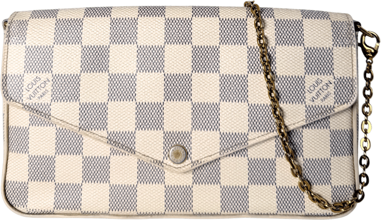 Louis Vuitton Louis Vuitton Félicie Pochette Damier Azur Canvas N40491 Beige / very good