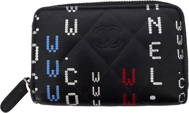 Louis Vuitton Chanel CC Lammleder Geldbörse Multicolor  / sehr gut