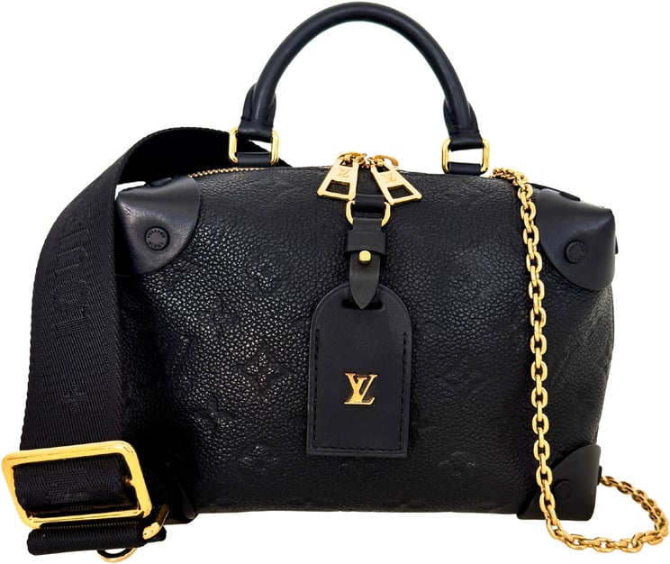 Louis Vuitton Louis Vuitton Petite Malle Souple Leder M45393 schwarz Fullset / neuwertig