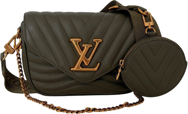 Louis Vuitton Louis Vuitton New Wave Multi Pochette Leder khaki