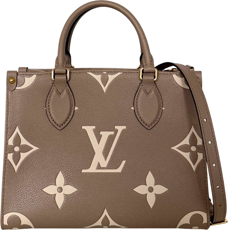 Louis Vuitton Louis Vuitton OnTheGo PM Monogram Empreinte Tourterelle / Creme Full Set / Very Good