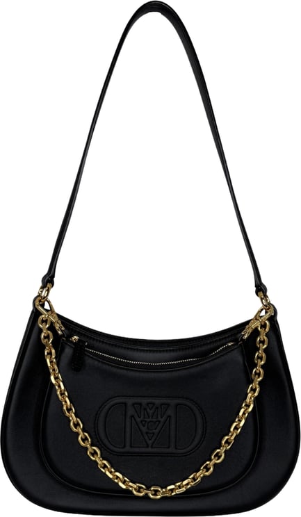 Louis Vuitton MCM Mode Travia mittelgroße Schultertasche Leder schwarz / neuwertig