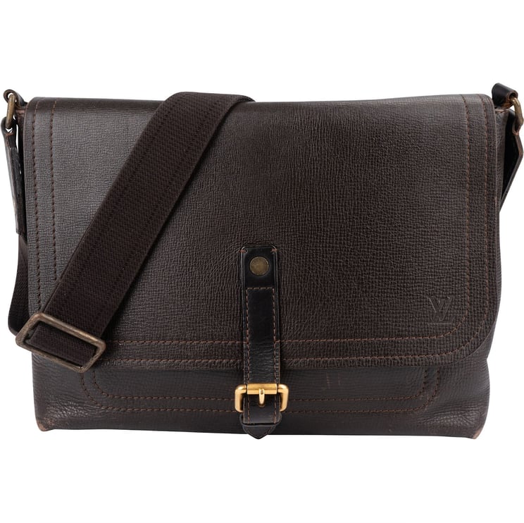 Louis Vuitton Louis Vuitton Leather Utah Leather Omaha Messenger Crossbody Bag