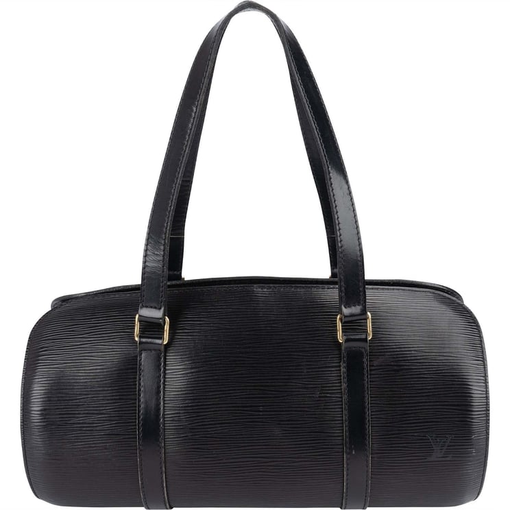 Louis Vuitton Louis Vuitton Noir Epi Leather Soufflot Handbag