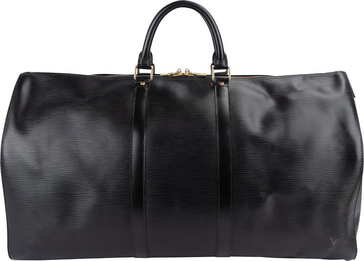 Louis Vuitton Louis Vuitton Noir Epi Leather Keepall 55 Travel Bag