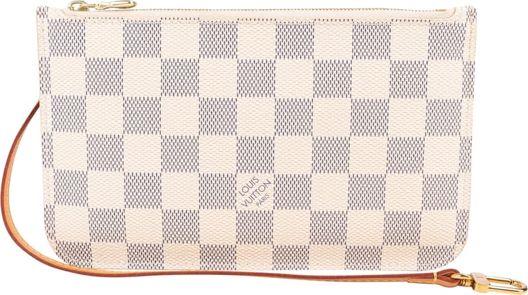 Louis Vuitton Louis Vuitton Monogram Damier Azur Canvas Neverfull Pochette Clutch