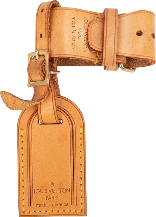 Louis Vuitton Louis Vuitton Vachetta Leather Luggage Tag Set (K.M.)