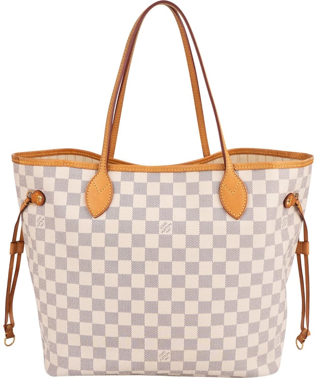 Louis Vuitton Louis Vuitton Monogram Damier Azur Canvas Neverfull MM Shoulder Bag