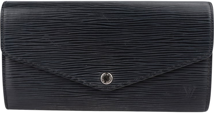 Louis Vuitton Louis Vuitton Noir Epi Leather Sarah Wallet