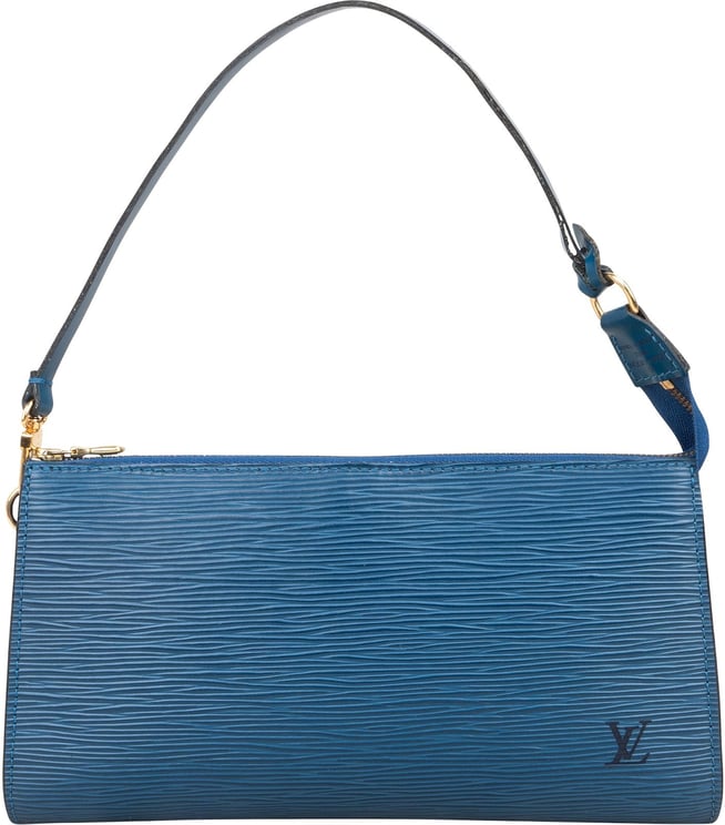 Louis Vuitton Louis Vuitton Blue Epi Leather Pochette Accessoires Handbag