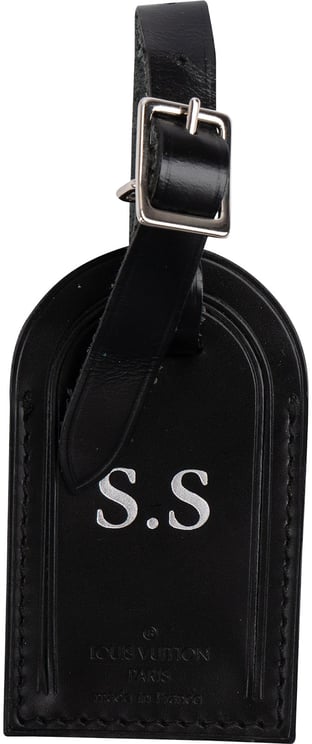 Louis Vuitton Louis Vuitton Noir Leather Hawaii Stitch Luggage Tag (S.S)