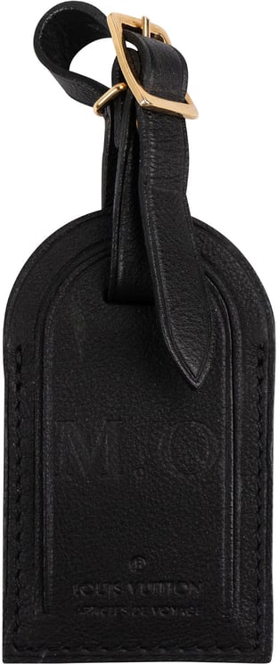 Louis Vuitton Louis Vuitton Noir Leather Luggage Tag (M.O)