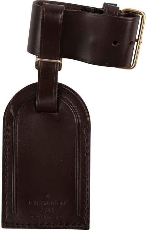 Louis Vuitton Louis Vuitton Dark Brown Leather Luggage Tag (T.H)