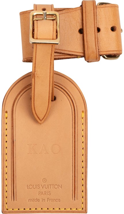 Louis Vuitton Louis Vuitton Vachetta Leather Luggage Tag Set (KAO)