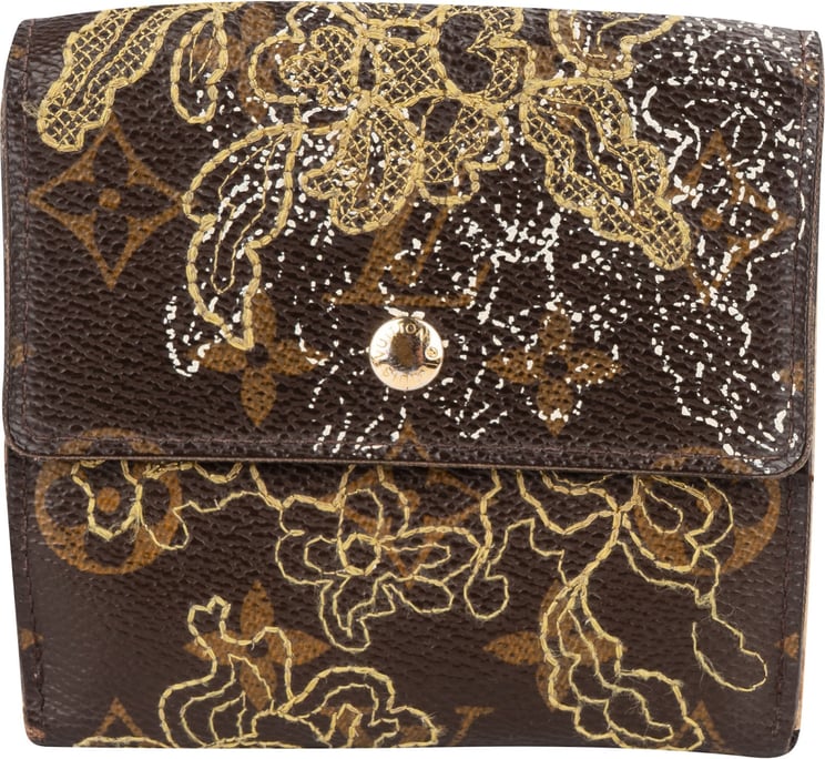 Louis Vuitton Louis Vuitton Canvas Monogram Stitched Dentelle Ludlow Elise Wallet
