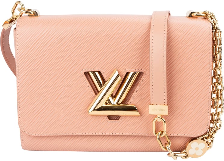 Louis Vuitton Louis Vuitton Rose Epi Leather Twist Flower Chain Crossbody Bag
