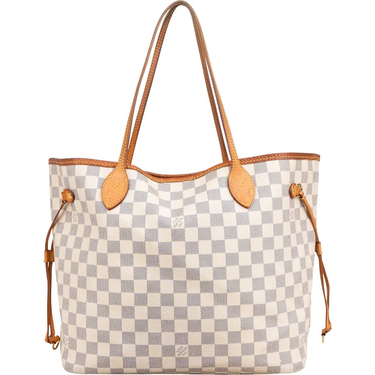 Louis Vuitton Louis Vuitton Monogram Damier Azur Neverfull MM Shoulder Bag