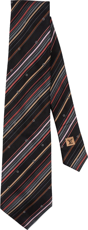 Louis Vuitton Louis Vuitton Striped Monogram Pleasing Flower Silk Tie Krawatte