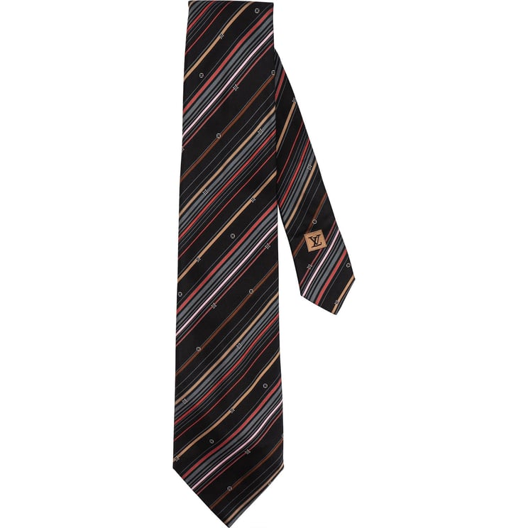 Louis Vuitton Louis Vuitton Pleasing Dots Monogram Striped Silk Tie Krawatte