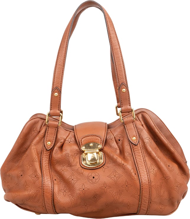 Louis Vuitton Louis Vuitton Brown Mahina Leather Lunar PM Shoulder Bag