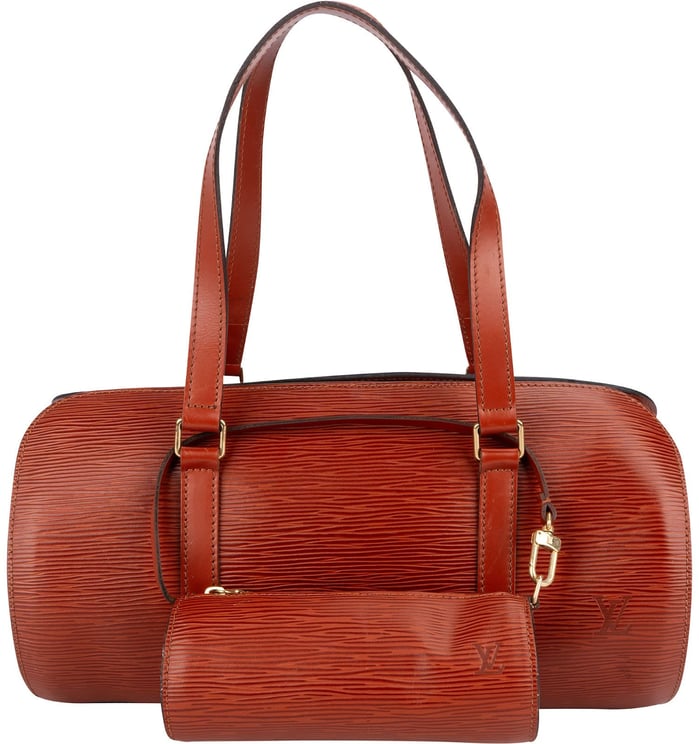 Louis Vuitton Louis Vuitton Kenyan Fawn Epi Leather Soufflot Handbag