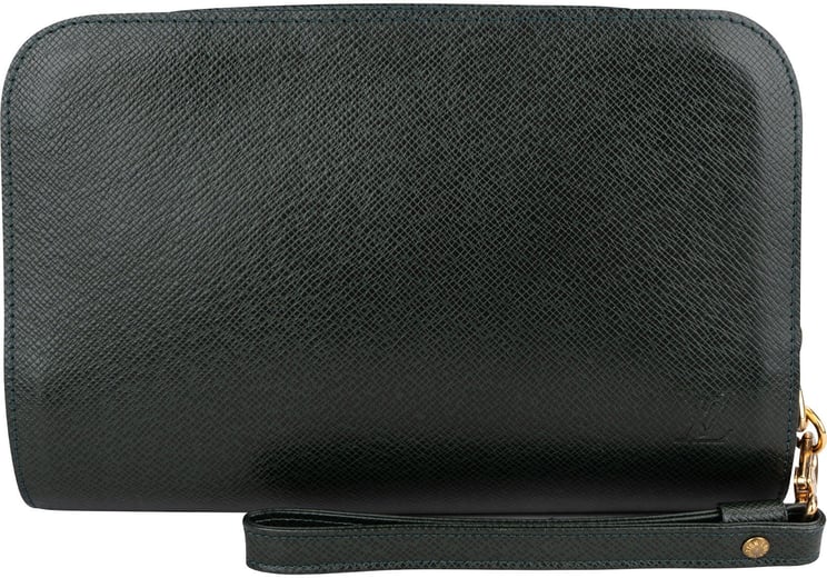 Louis Vuitton Louis Vuitton Green TaigaLeather Pochette Homme Handbag