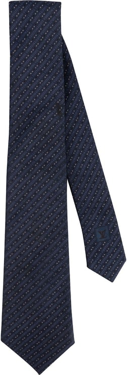 Louis Vuitton Louis Vuitton Striped and Dots LV Monogram Silk Tie Krawatte