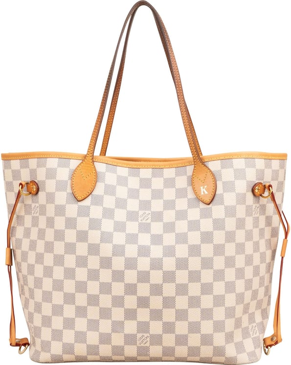 Louis Vuitton Louis Vuitton Monogram Damier Azur Canvas Neverfull MM Shoulder Bag