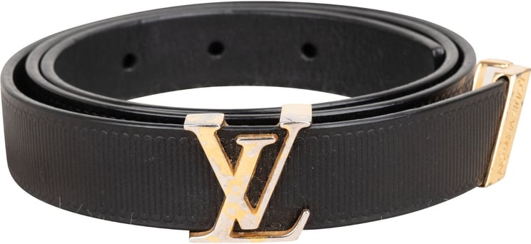 Louis Vuitton Louis Vuitton Noir Leather LV Pyramide Belt (75 / 30) M9575