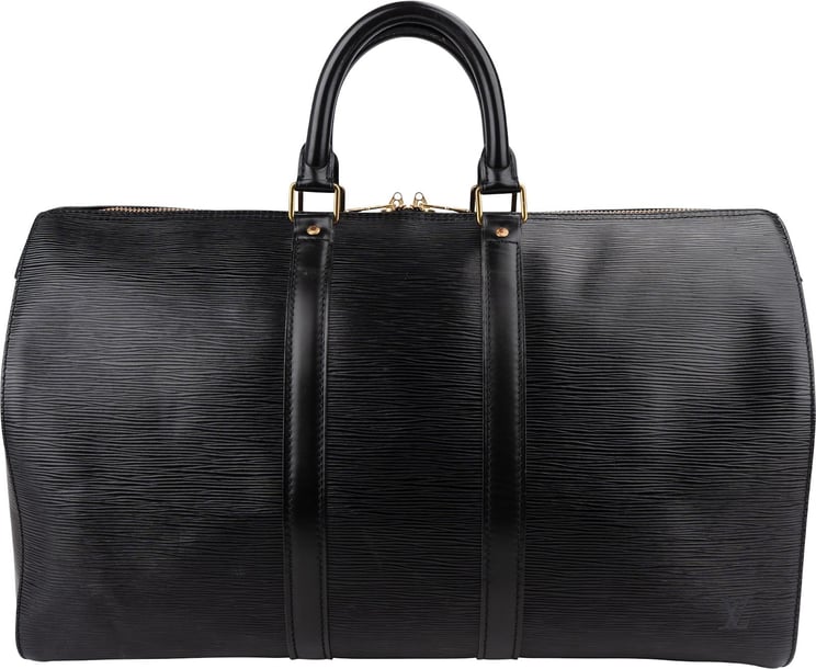 Louis Vuitton Louis Vuitton Noir Epi Leather Keepall 45 Travel Bag