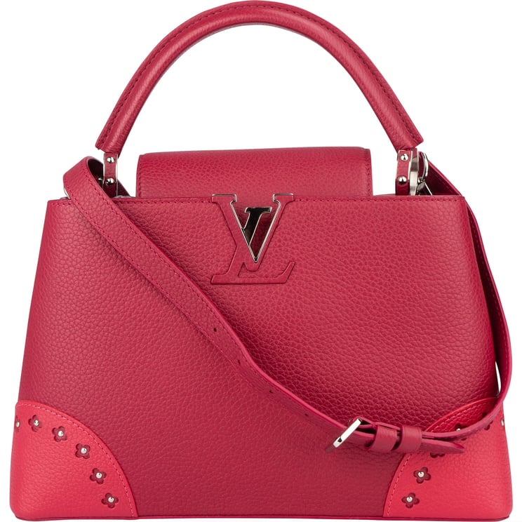 Louis Vuitton Louis Vuitton Limited Pink Taurillon Capucines MM Handbag