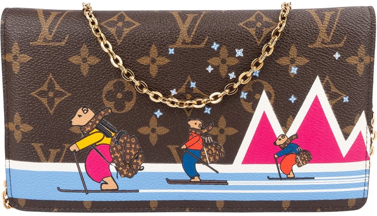 Louis Vuitton Louis Vuitton Monogram Christmas Animation Illustre Pochette Weekend Crossbody Bag