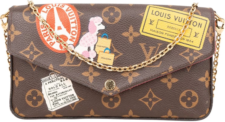 Louis Vuitton Louis Vuitton Monogram Canvas Limited Illustre World Tour Pochette Felicie Crossbody Bag