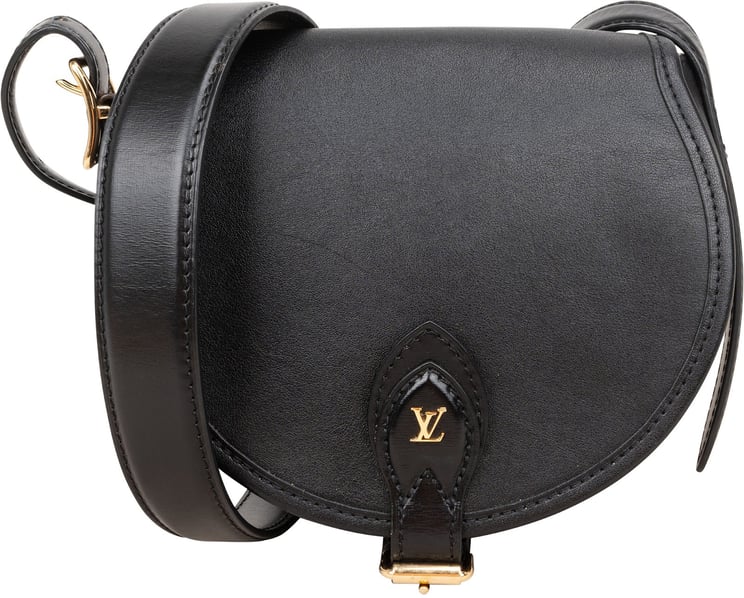 Louis Vuitton Louis Vuitton Black Calfskin Tambourin Crossbody Bag