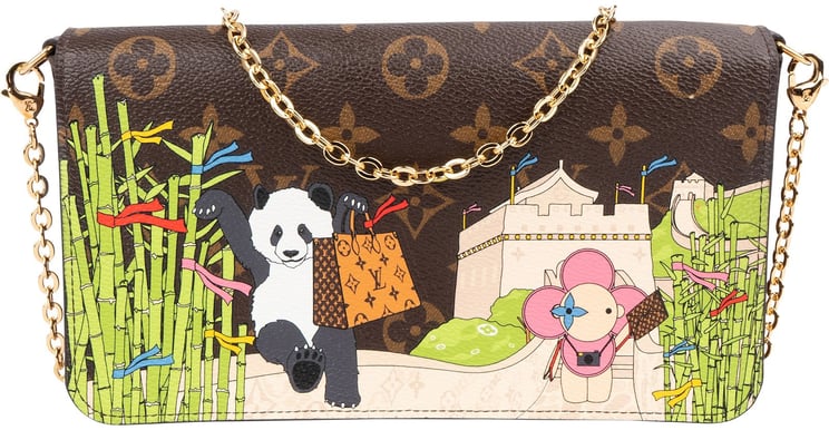 Louis Vuitton Louis Vuitton Monogram Canvas Félicie Vivienne Illustre Great China Wall Pochette Accessoires Crossbody Bag