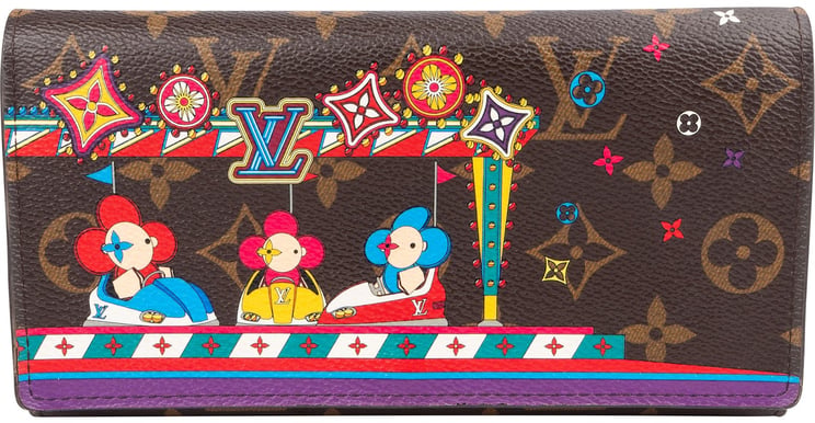 Louis Vuitton Louis Vuitton Monogram Canvas Illustre Christmas Animation Bumper Cars Vivienne Wallet