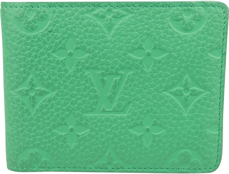Louis Vuitton Louis Vuitton Green Monogram Empreinte Leather Slender Wallet