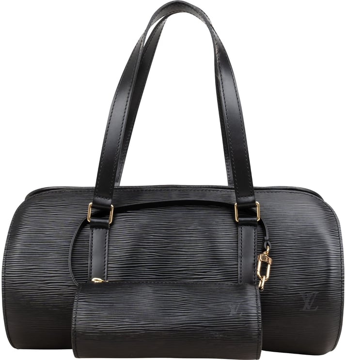 Louis Vuitton Louis Vuitton Noir Epi Leather Soufflot Set Handbag