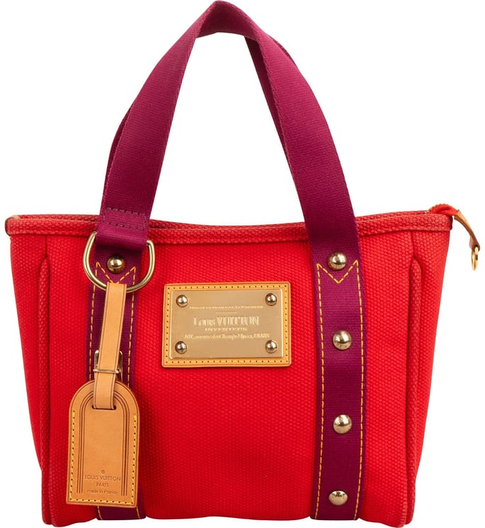 Louis Vuitton Louis Vuitton Rouge Cotton Antigua Cabas PM Handbag