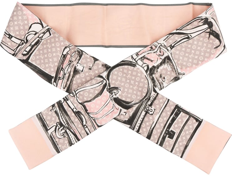 Louis Vuitton Louis Vuitton Silk Monogram Trunks Bandeau Tuch Scarf