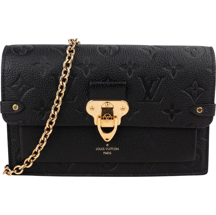 Louis Vuitton Louis Vuitton Noir Leather Empreinte Monogram Vavin Chain Crossbody Bag