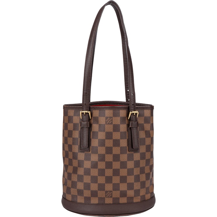 Louis Vuitton Louis Vuitton Damier Ebene Monogram Bucket PM Handbag