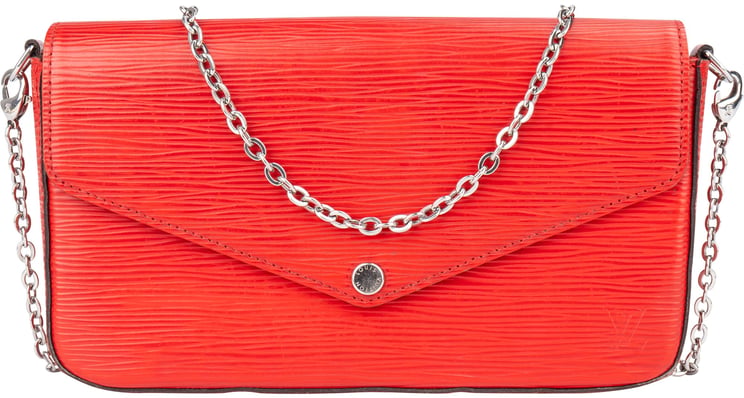Louis Vuitton Louis Vuitton Rouge Epi Leather Felicie Crossbody Bag