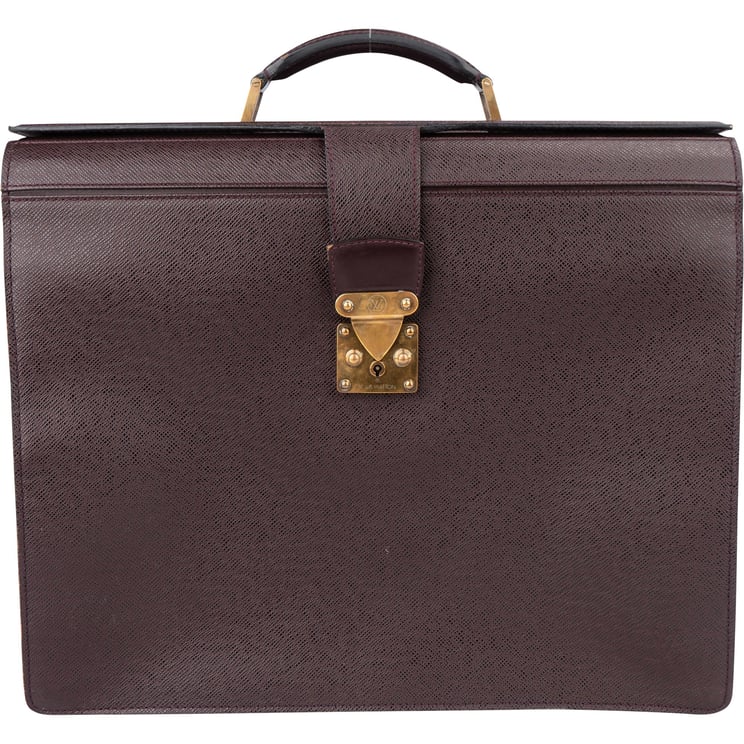 Louis Vuitton Louis Vuitton Taiga Leather Pilot Oural Business Handbag