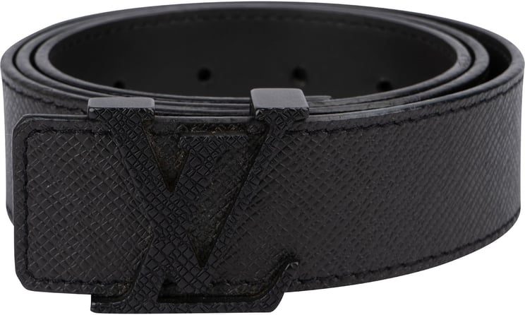 Louis Vuitton Louis Vuitton Black Taiga Leather LV Initiales Belt (85 / 34) M0001