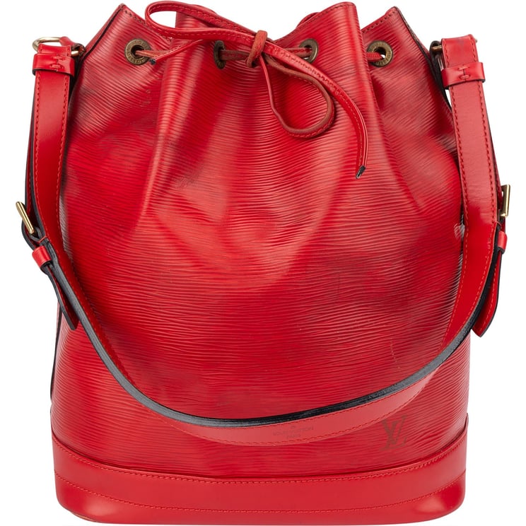 Louis Vuitton Louis Vuitton Red Epi Leather Sac Noé Grande Shoulder Bag