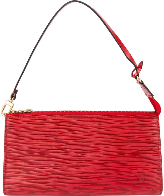 Louis Vuitton Louis Vuitton Red Epi Leather Pochette Accessoires Handbag