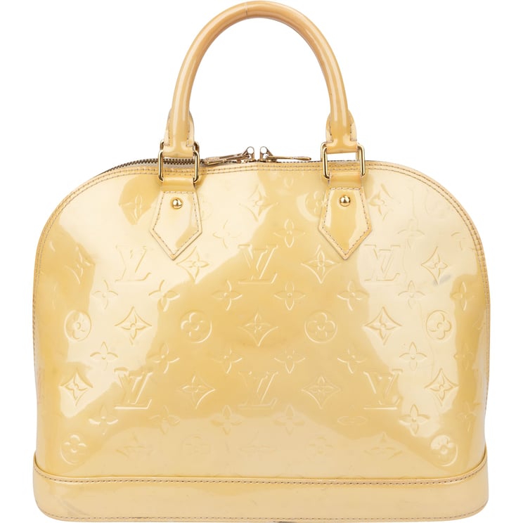 Louis Vuitton Louis Vuitton Jaune Vernis Monogram Alma PM Handbag